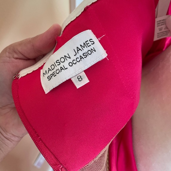 Madison James Pink Strapless Jeweled Top Dress - Picture 8 of 8